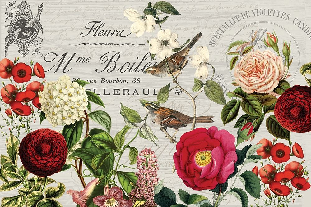 Wall Art Painting id:422886, Name: Vintage Garden Floral, Artist: Lula Bijoux and Company