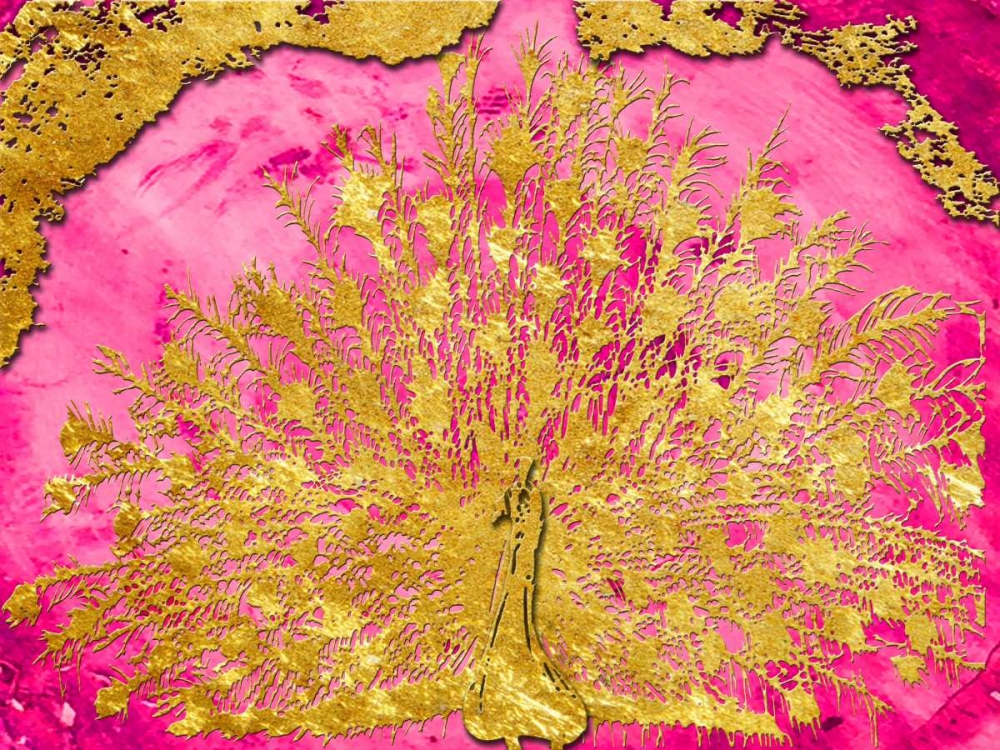 Wall Art Painting id:162412, Name: Mesmerizing Pink And Gold 3, Artist: Lewis, Sheldon