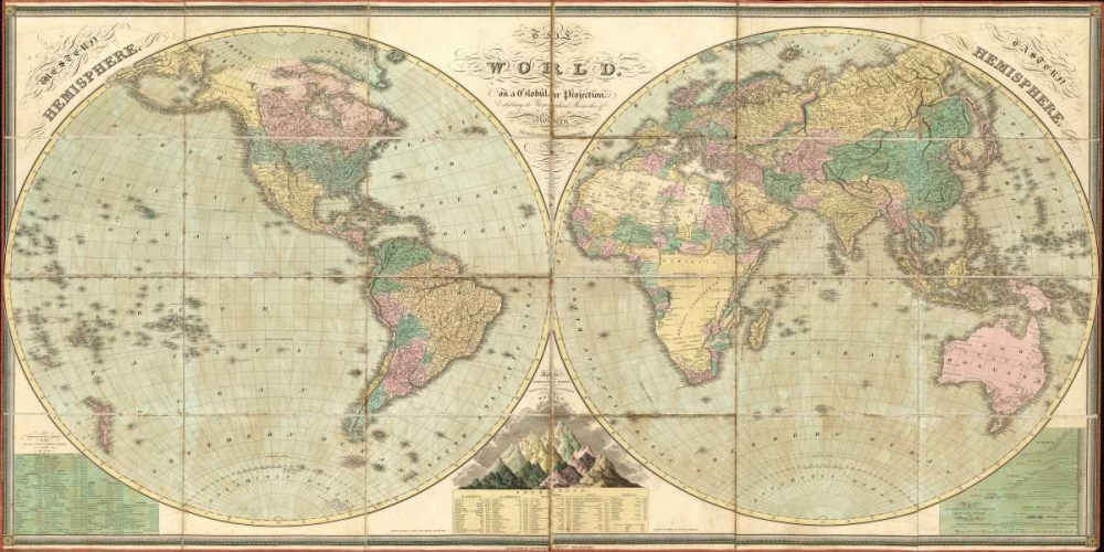 Wall Art Painting id:106986, Name: Tattered World Map, Artist: Carlson, Tina