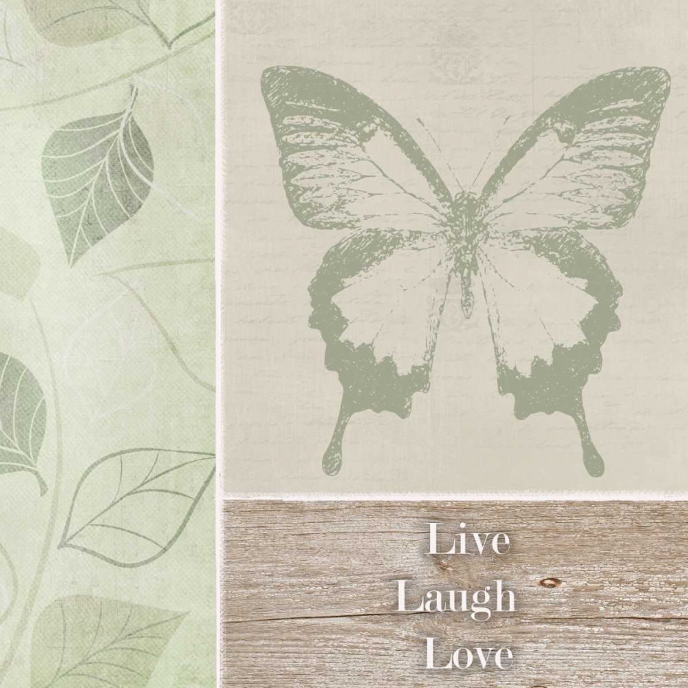 Wall Art Painting id:41031, Name: Live Laugh Love Butterfly, Artist: Greene, Taylor