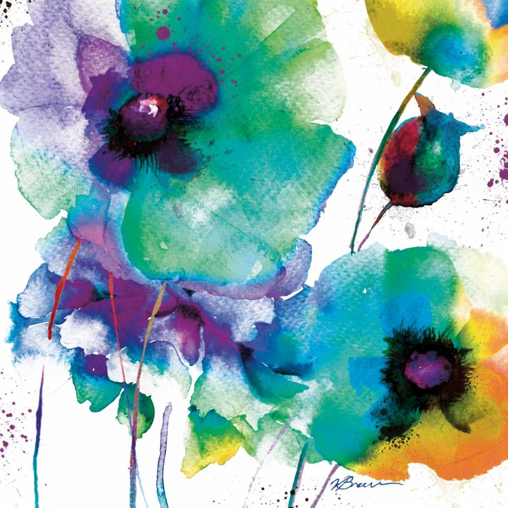 Wall Art Painting id:139675, Name: Color Flowers, Artist: Brown, Victoria
