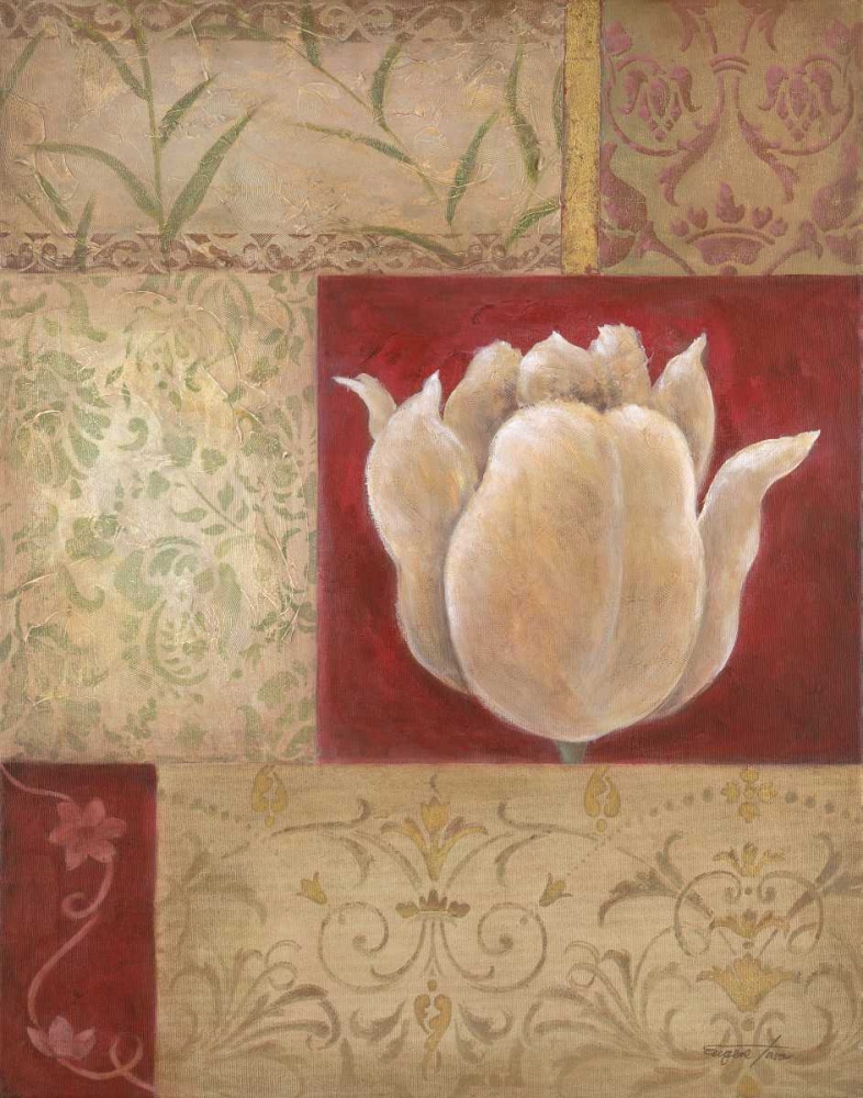 Wall Art Painting id:10244, Name: Patchwork Tulip, Artist: Tava Studios
