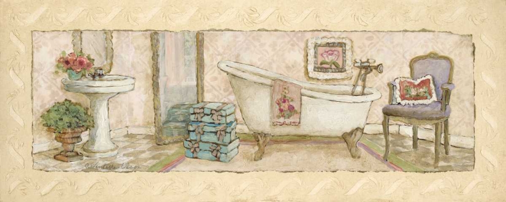 Wall Art Painting id:10021, Name: Annabelles Bath I, Artist: Olson, Charlene