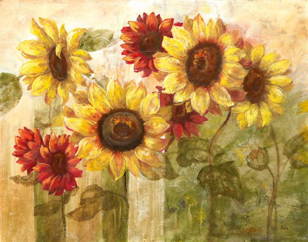 Wall Art Painting id:21457, Name: Sunflowers Delight, Artist: Nan