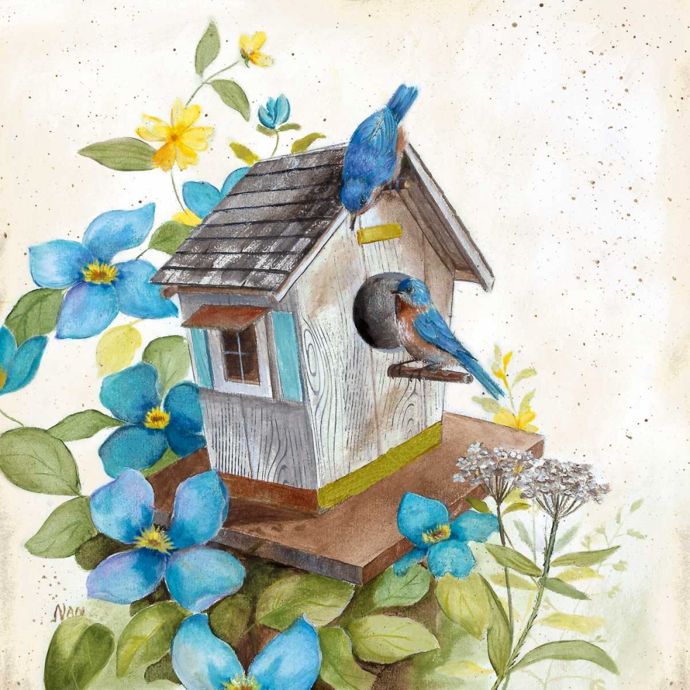 Wall Art Painting id:21599, Name: Bluebirds, Artist: Nan