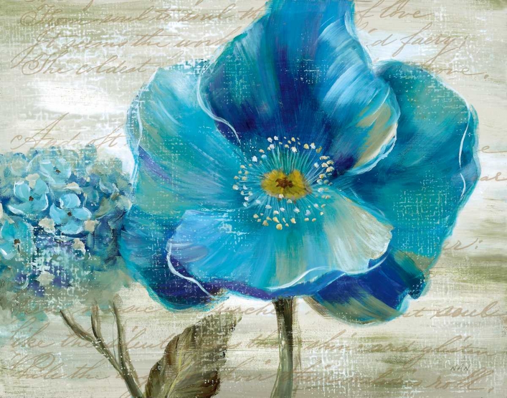 Wall Art Painting id:21620, Name: Blue Poppy Poem II, Artist: Nan
