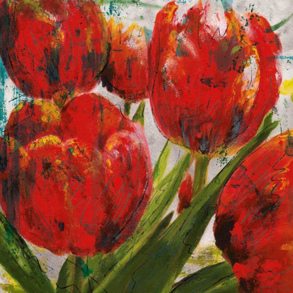 Wall Art Painting id:21639, Name: Painted Tulips I, Artist: Craven, Katrina