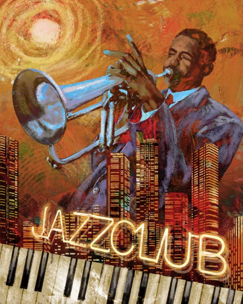 Wall Art Painting id:55471, Name: Jazz Club, Artist: Knutsen, Conrad