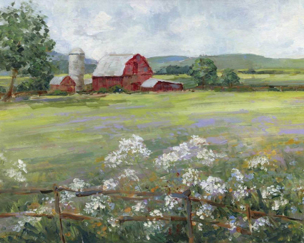 Wall Art Painting id:124472, Name: Summer at the Farm, Artist: Swatland, Sally