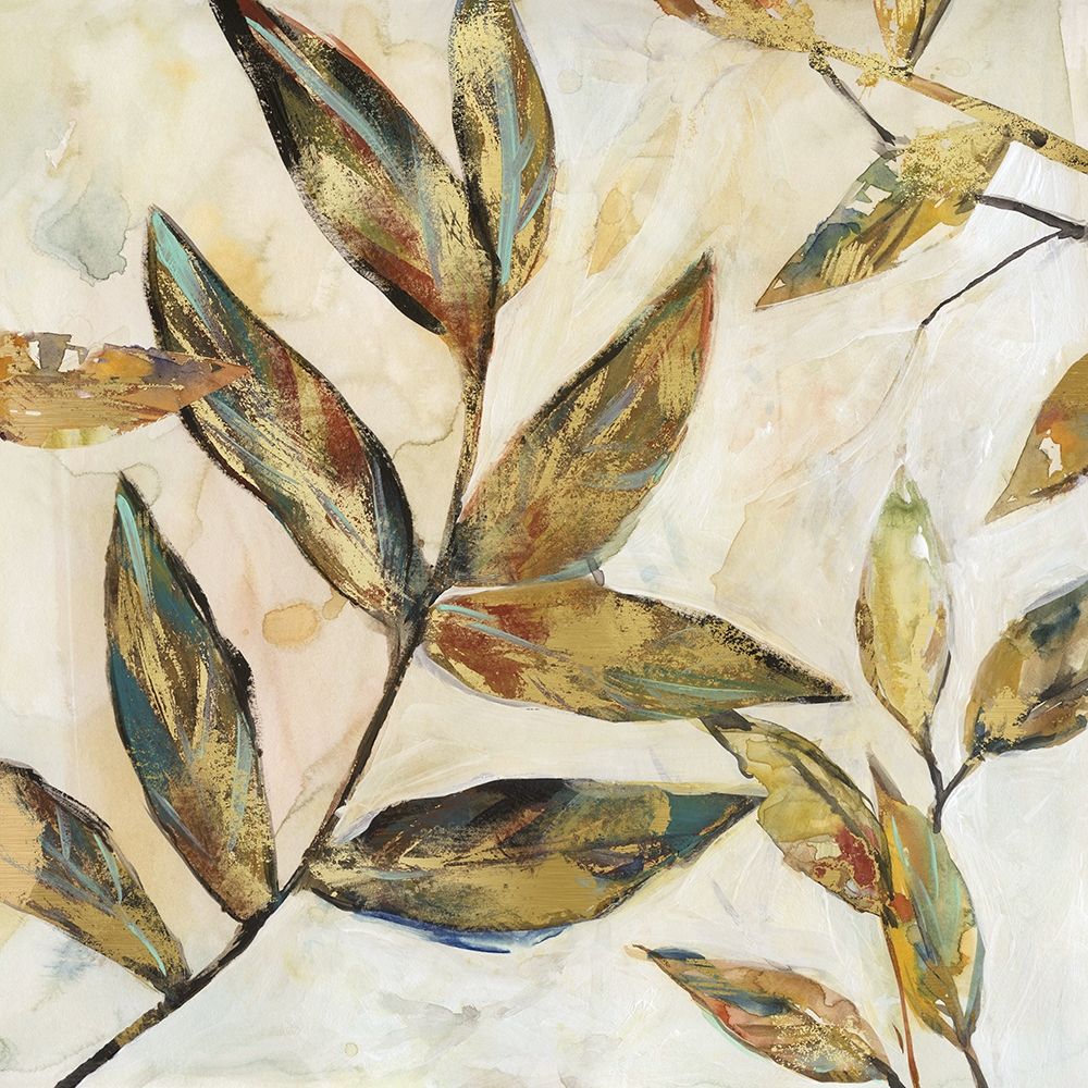 Art Print: Gilded Leaves I