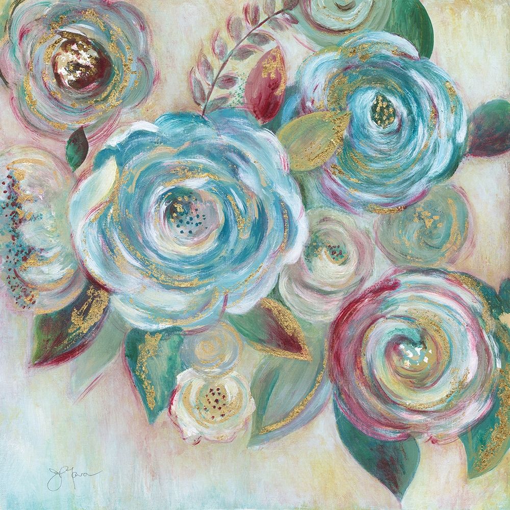 Wall Art Painting id:210773, Name: Jeweled Roses, Artist: Tava Studios