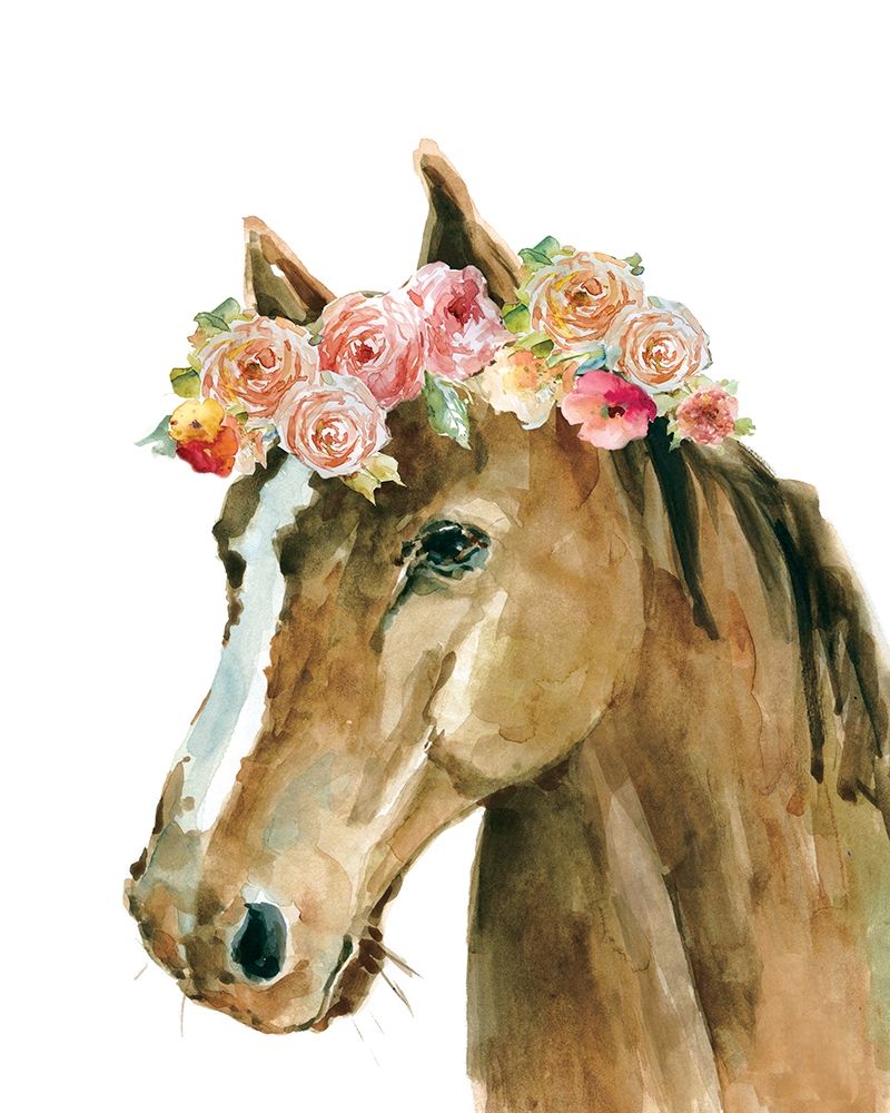 Wall Art Painting id:221479, Name: Flower Crown Horse, Artist: Robinson, Carol