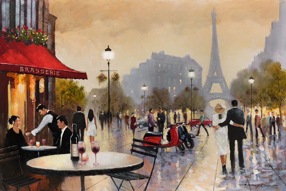 Wall Art Painting id:214502, Name: Paris Stroll, Artist: Orme, E. Anthony