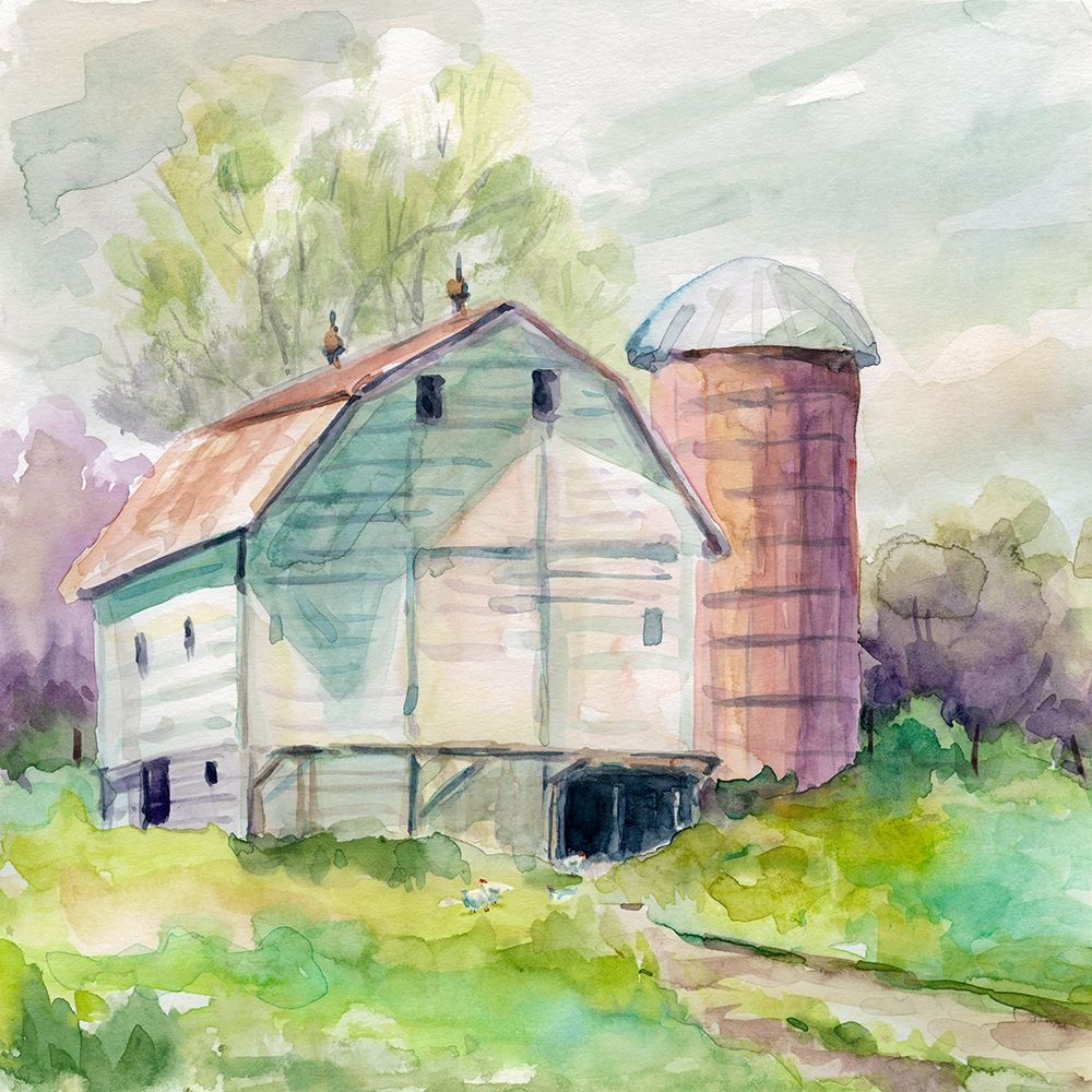 Wall Art Painting id:246518, Name: Spring Silo, Artist: Robinson, Carol