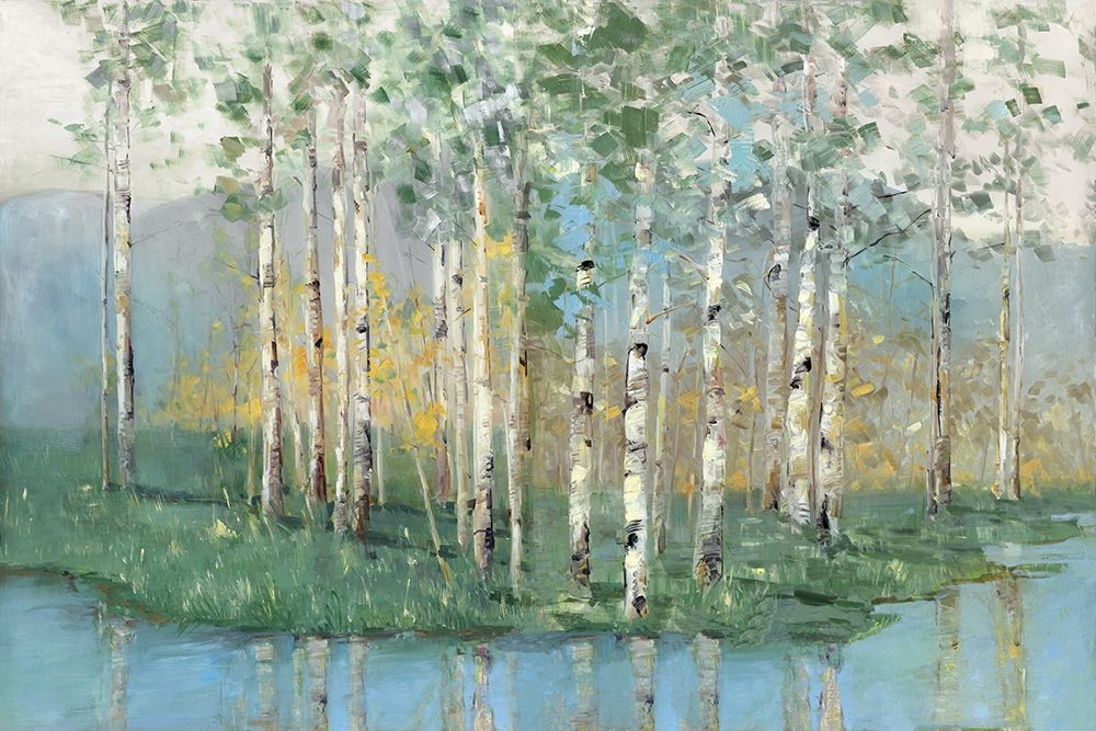 Wall Art Painting id:304870, Name: Birch Reflections Revisited, Artist: Swatland, Sally