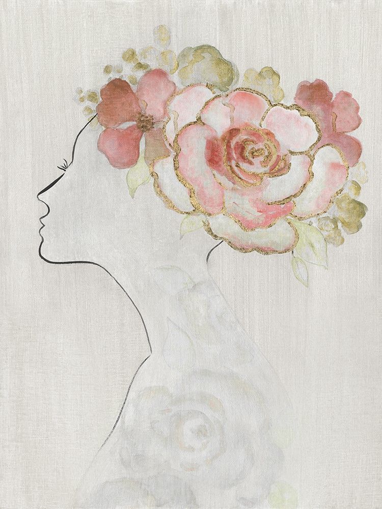 Wall Art Painting id:264168, Name: Fashion Floral Silhouette II, Artist: Tava Studios