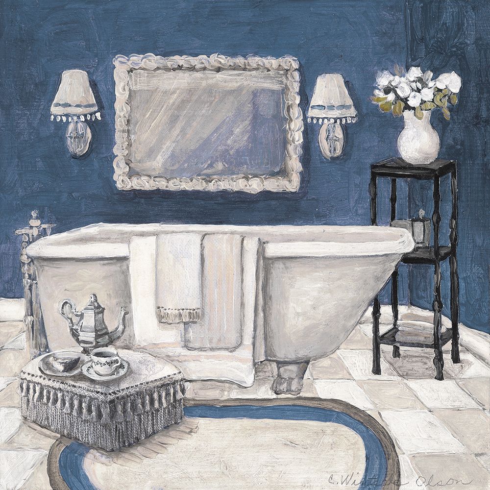 Art Print: Blue Bath I