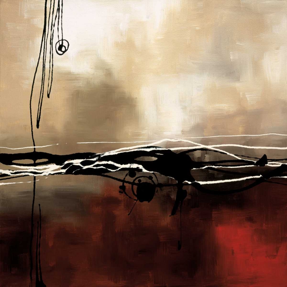 Art Print: Symphony in Red and Khaki I