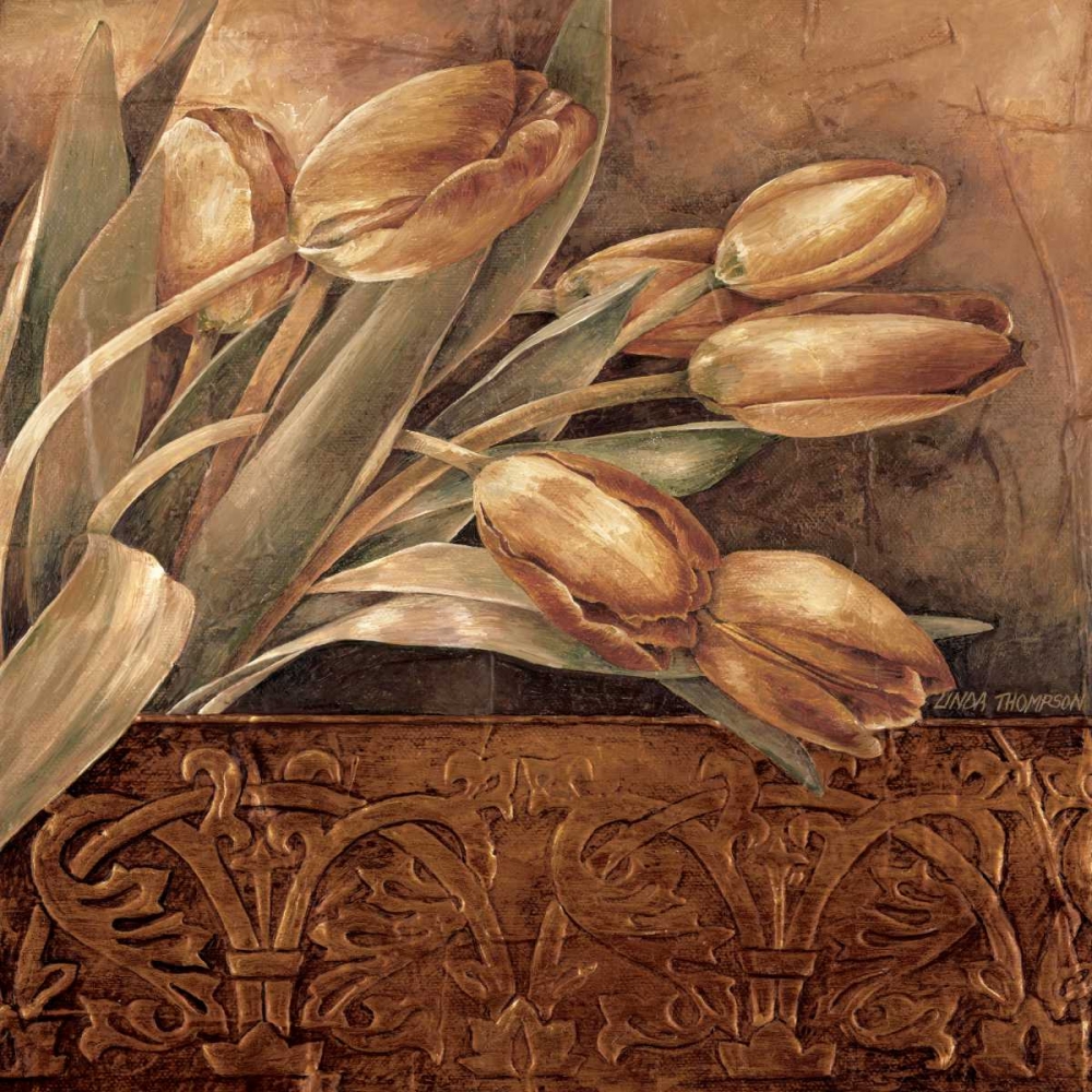 Wall Art Painting id:12027, Name: Copper Tulips II, Artist: Thompson, Linda