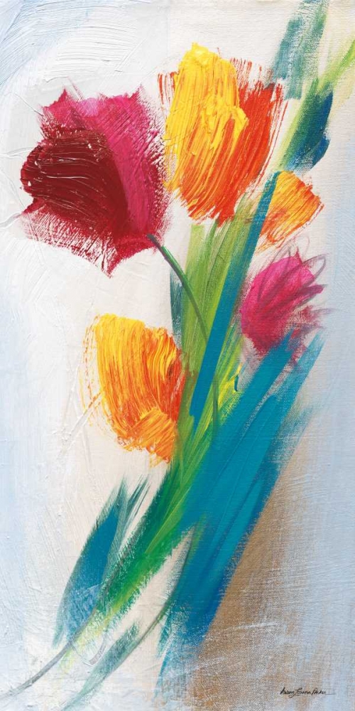 Wall Art Painting id:36112, Name: Bright Tulip Bunch I, Artist: Parker, Karen Lorena