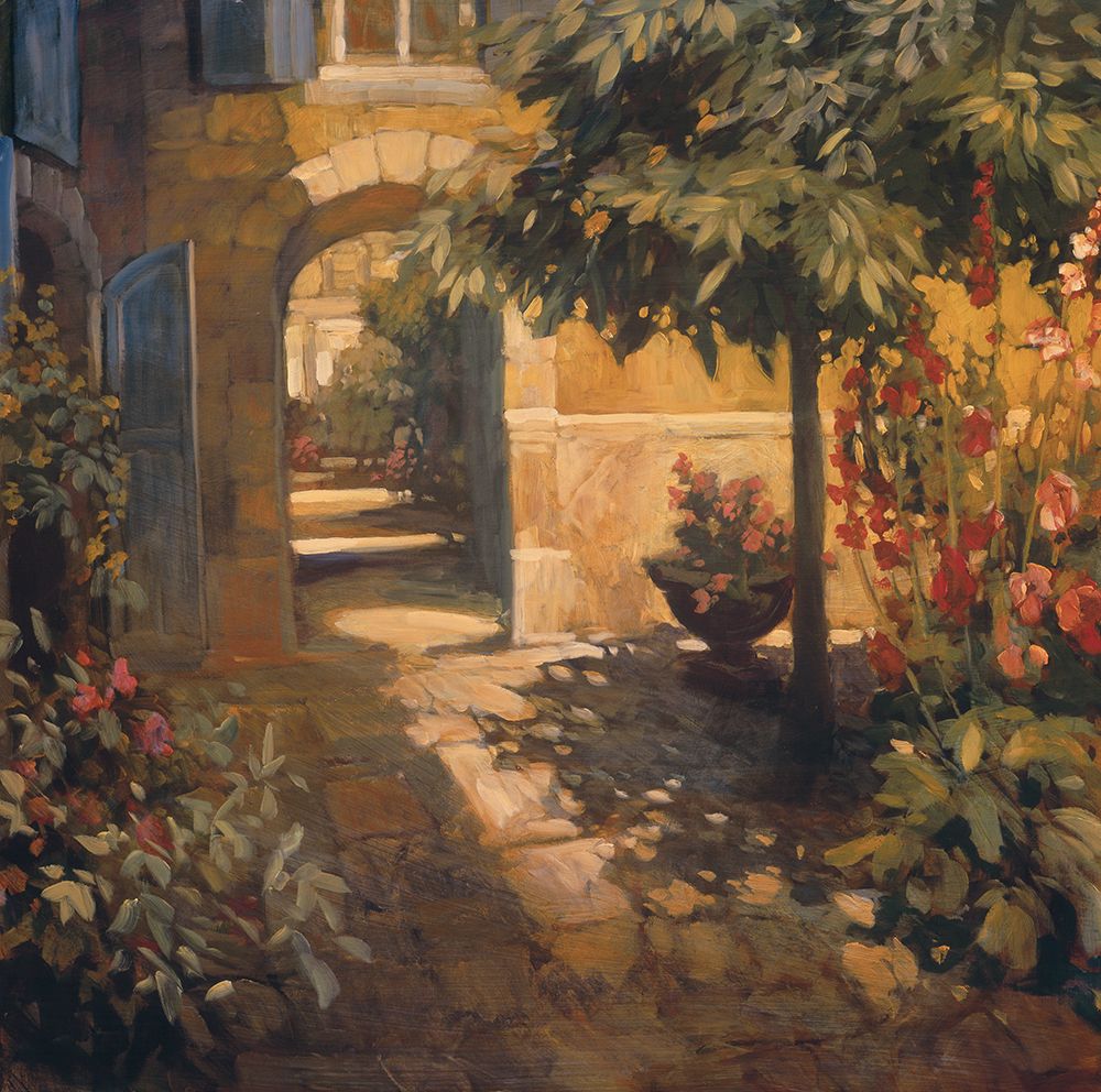 Wall Art Painting id:633342, Name: Courtyard In Provence, Artist: Craig, Philip