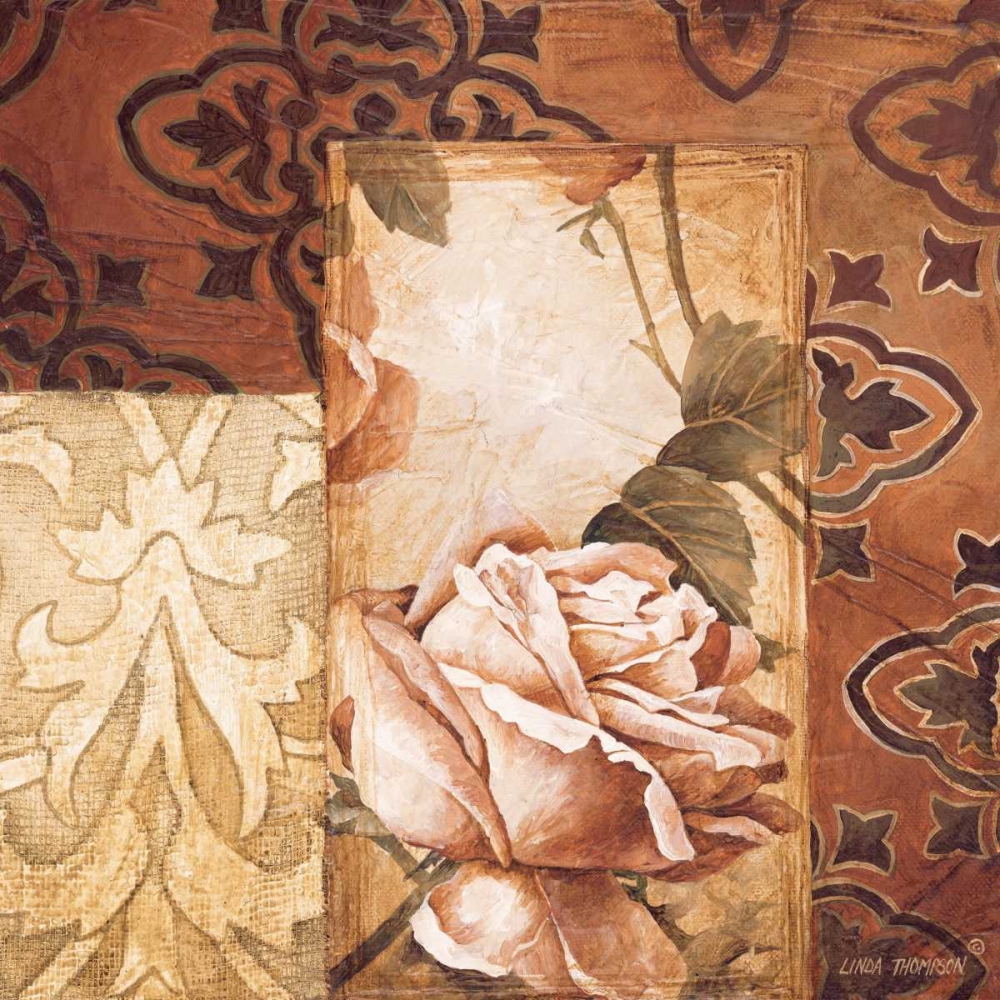 Wall Art Painting id:11991, Name: Linen Roses I, Artist: Thompson, Linda