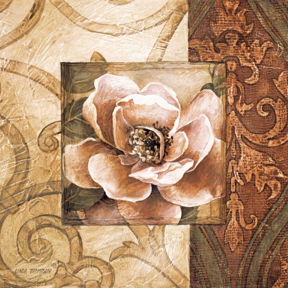 Wall Art Painting id:11992, Name: Linen Roses II, Artist: Thompson, Linda