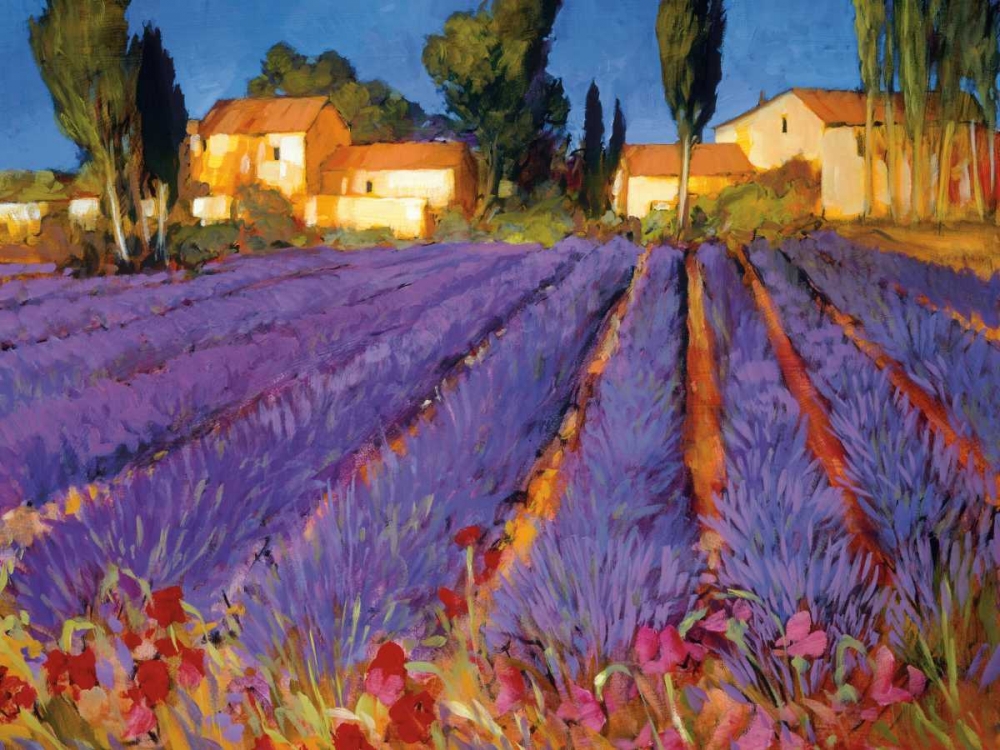 Wall Art Painting id:170994, Name: Late Afternoon, Lavender Fields, Artist: Craig, Philip