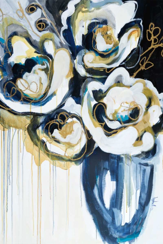 Wall Art Painting id:171361, Name: Blooms in Sea Foam, Artist: Maritz, Angela