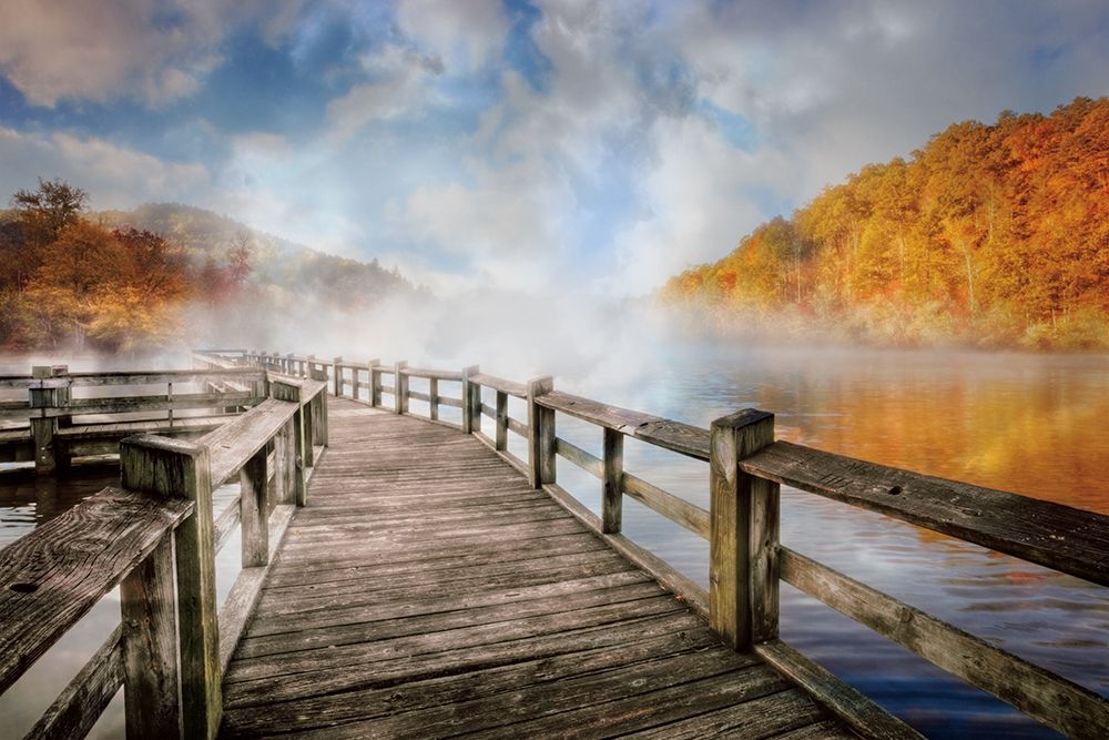 Wall Art Painting id:227309, Name: Dancing Fog At The Lake, Artist: Celebrate Life Gallery