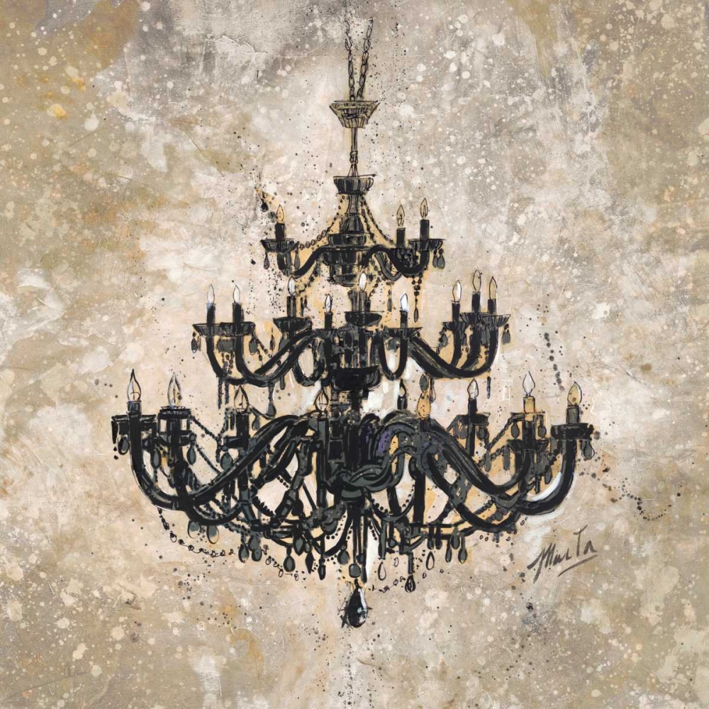 Wall Art Painting id:37016, Name: Onyx Chandelier, Artist: Wiley, Marta G.