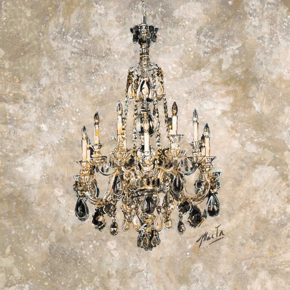 Wall Art Painting id:60038, Name: Champagne Chandelier, Artist: Wiley, Marta G.