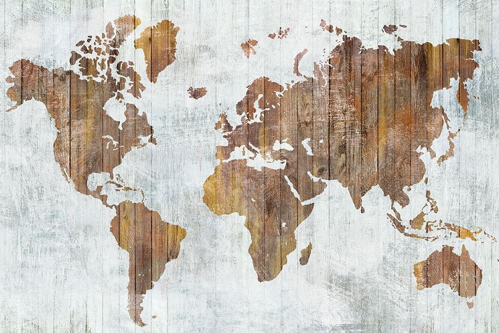 Wall Art Painting id:220046, Name: World Map II , Artist: Isabelle Z