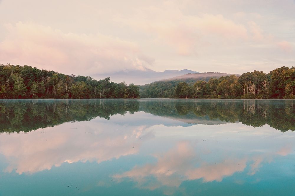 Wall Art Painting id:305211, Name: Turquoise Lake Summer Mountain Sunrise Pastel Sky, Artist: Nature Magick