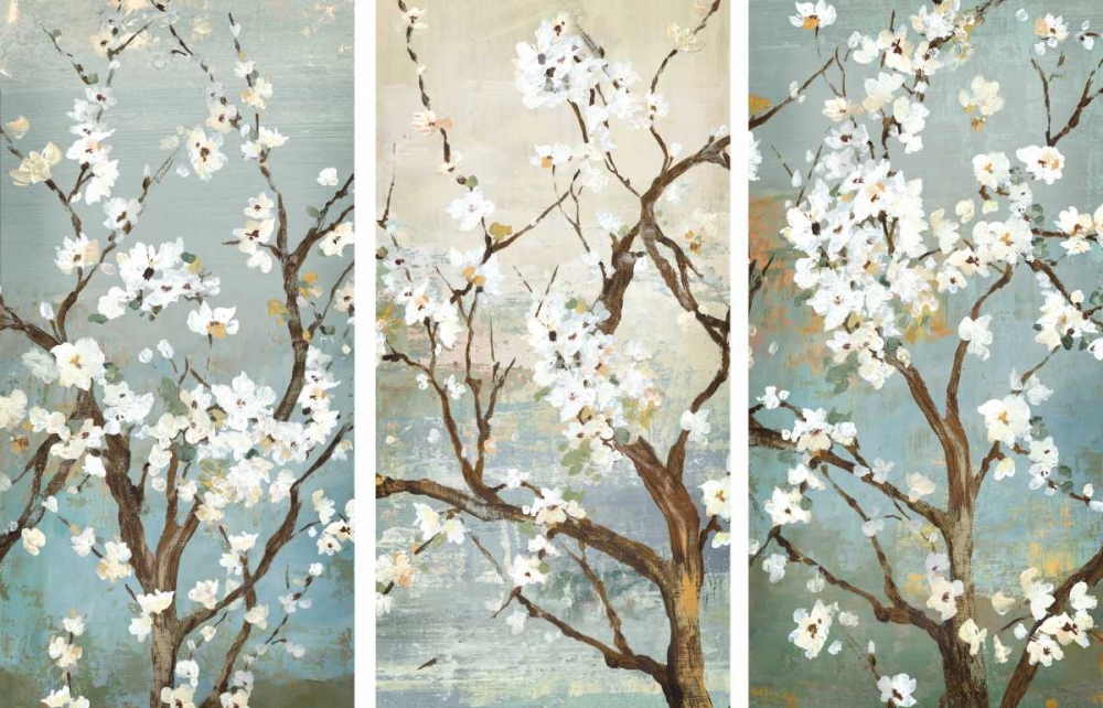 Wall Art Painting id:79201, Name: Triptych in Bloom, Artist: Jensen, Asia