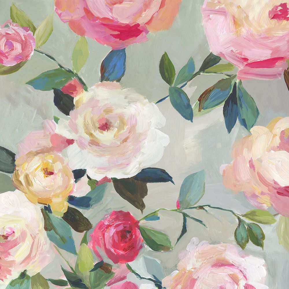 Wall Art Painting id:232320, Name: Cascade of Roses II , Artist: Jensen, Asia