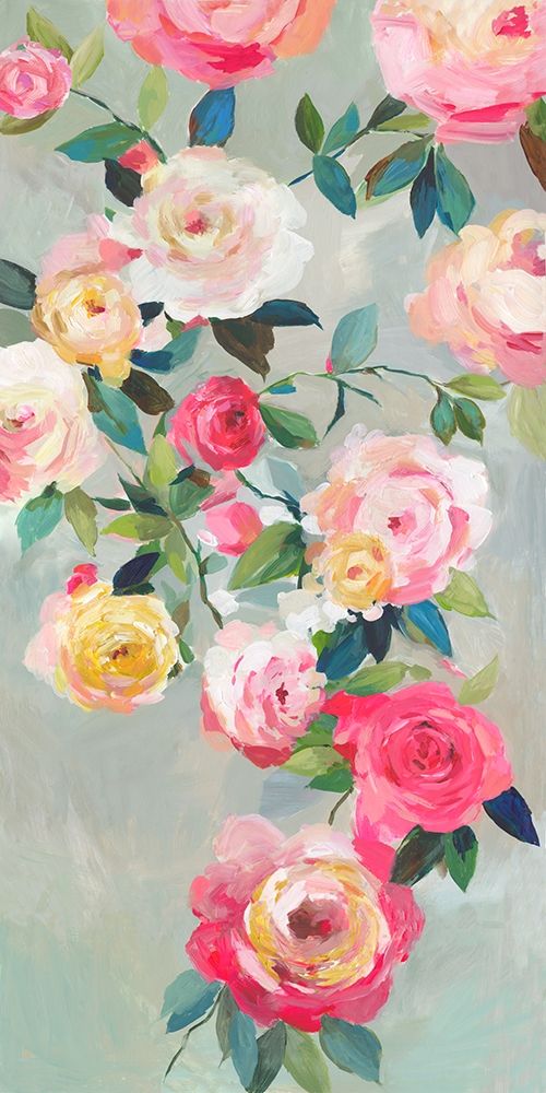 Wall Art Painting id:232321, Name: Cascade of Roses III , Artist: Jensen, Asia