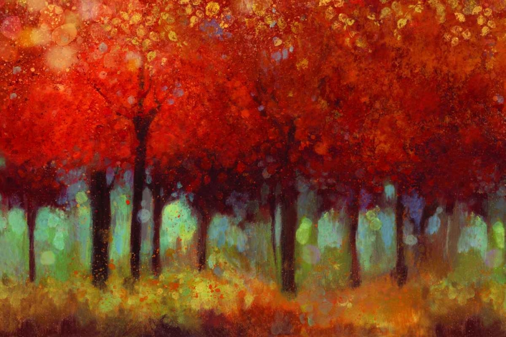 Wall Art Painting id:10875, Name: Red Forest, Artist: Jensen, Asia