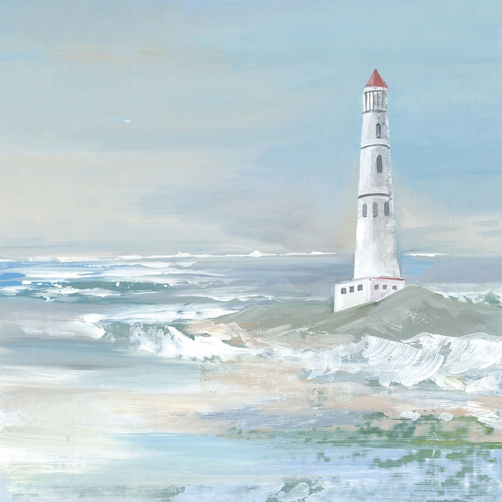 Wall Art Painting id:427688, Name: Blue Ocean Lighthouse, Artist: Lera