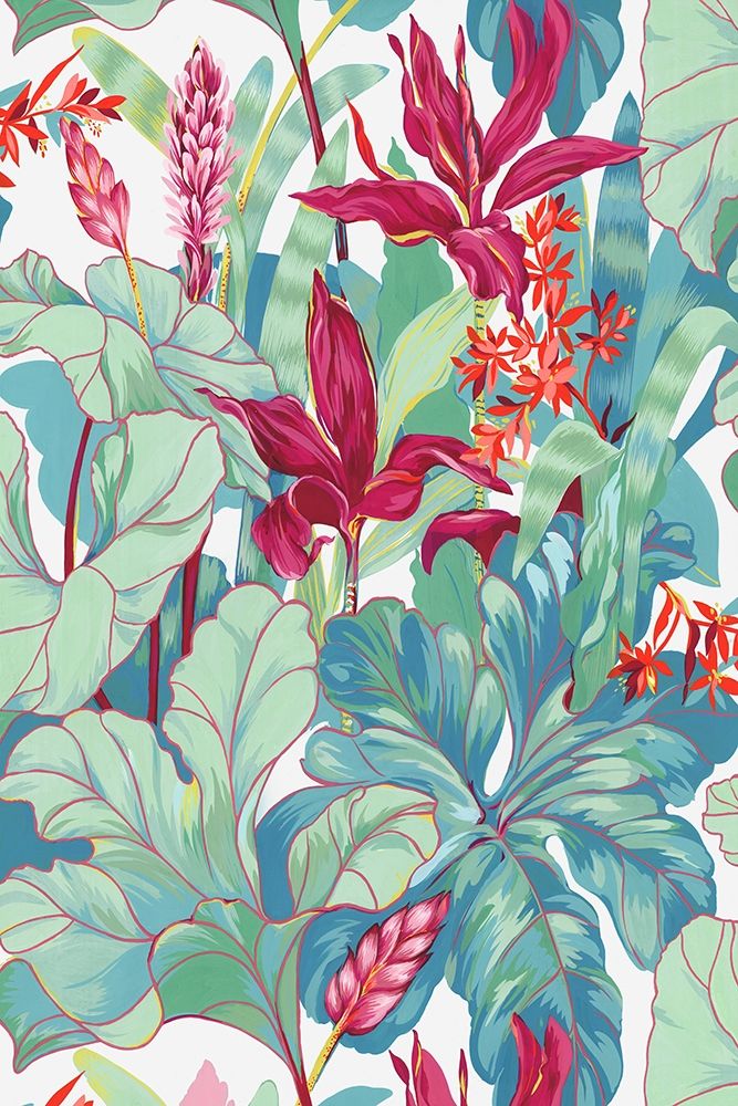 Wall Art Painting id:286176, Name: Tropical Flowers I , Artist: Egan, N.H.