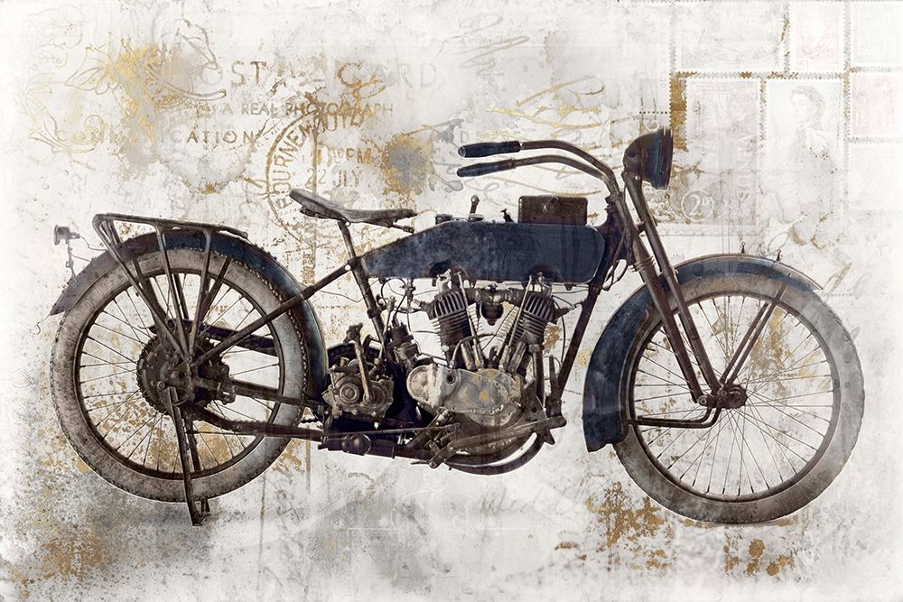 Wall Art Painting id:335906, Name: Navy Motocycle, Artist: Roozbeh