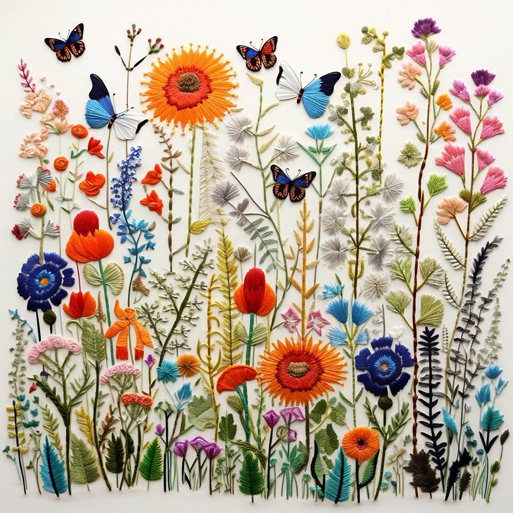 Wall Art Painting id:656344, Name: Wild Flower Patch I, Artist: Roozbeh