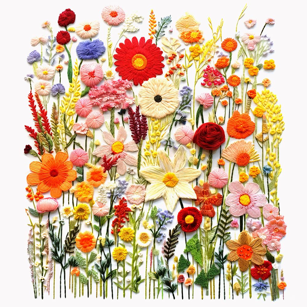 Wall Art Painting id:656345, Name: Wild Flower Patch III, Artist: Roozbeh