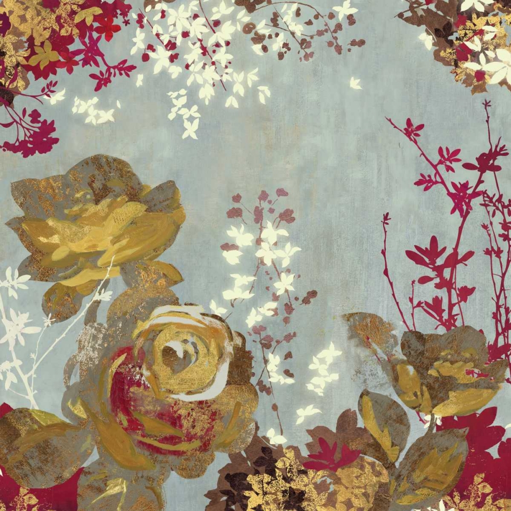 Wall Art Painting id:11037, Name: Golden Roses I, Artist: Wilson, Aimee