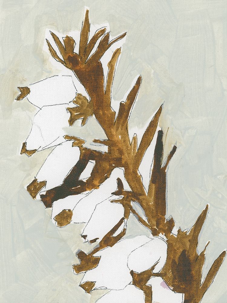 Art Print: Naive Floral Silhouette II