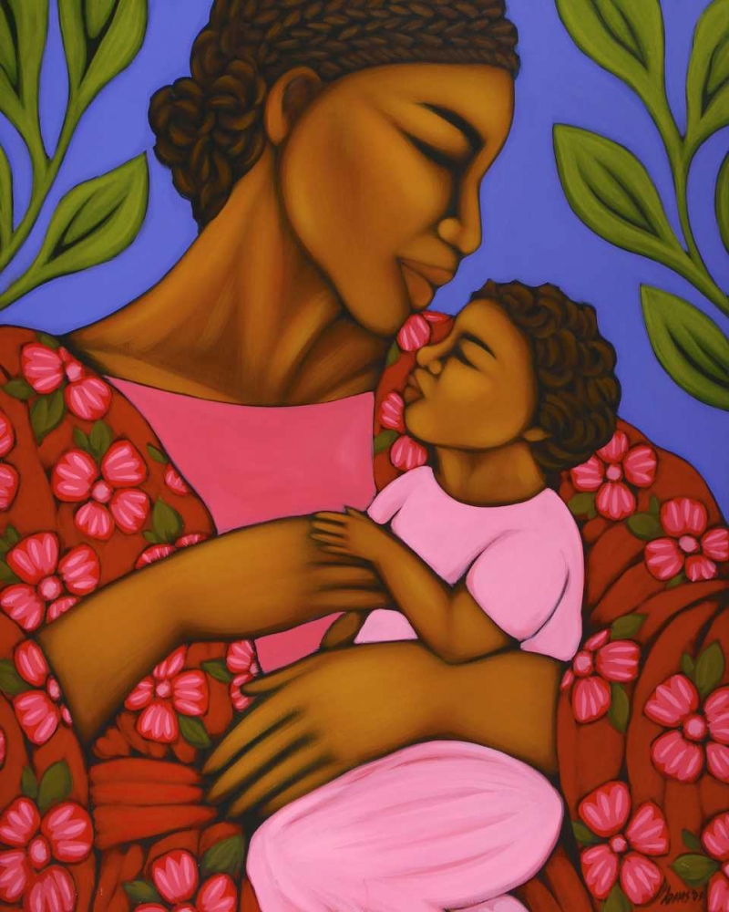 Wall Art Painting id:32623, Name: African Mother and Baby, Artist: Adams, Tamara