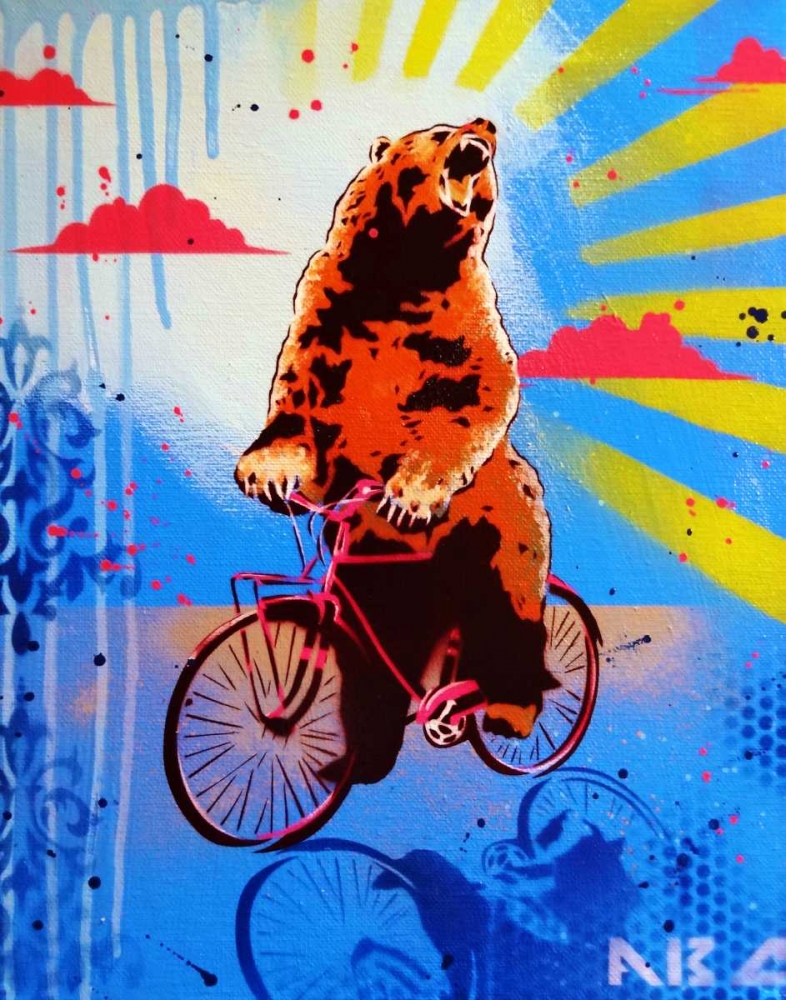 Wall Art Painting id:149664, Name: Bear Back Rider, Artist: AbcArtAttack