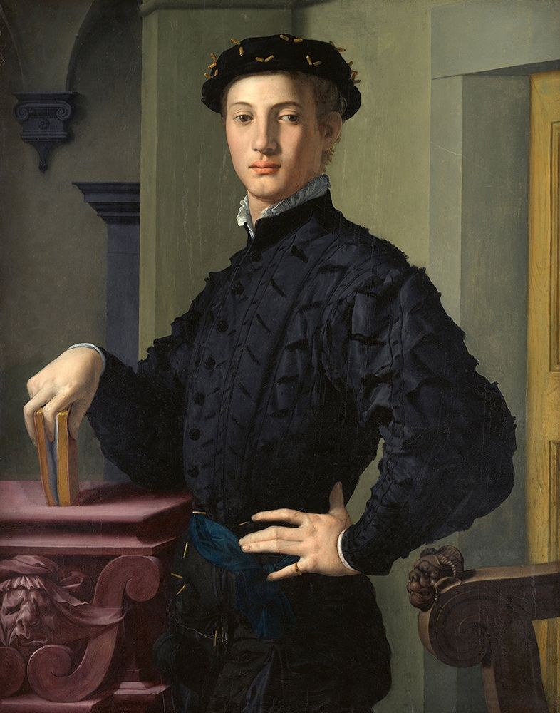 Wall Art Painting id:212608, Name: Portrait of a Young Man, Artist: Bronzino, Agnolo