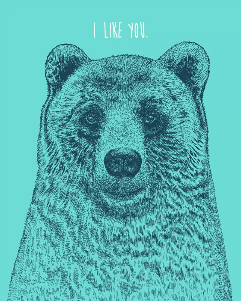 Wall Art Painting id:149678, Name: I Like You Bear, Artist: Caldwell, Rachel