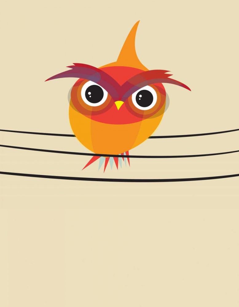Wall Art Painting id:65536, Name: Owl on a Wire, Artist: Dalyan, Volkan